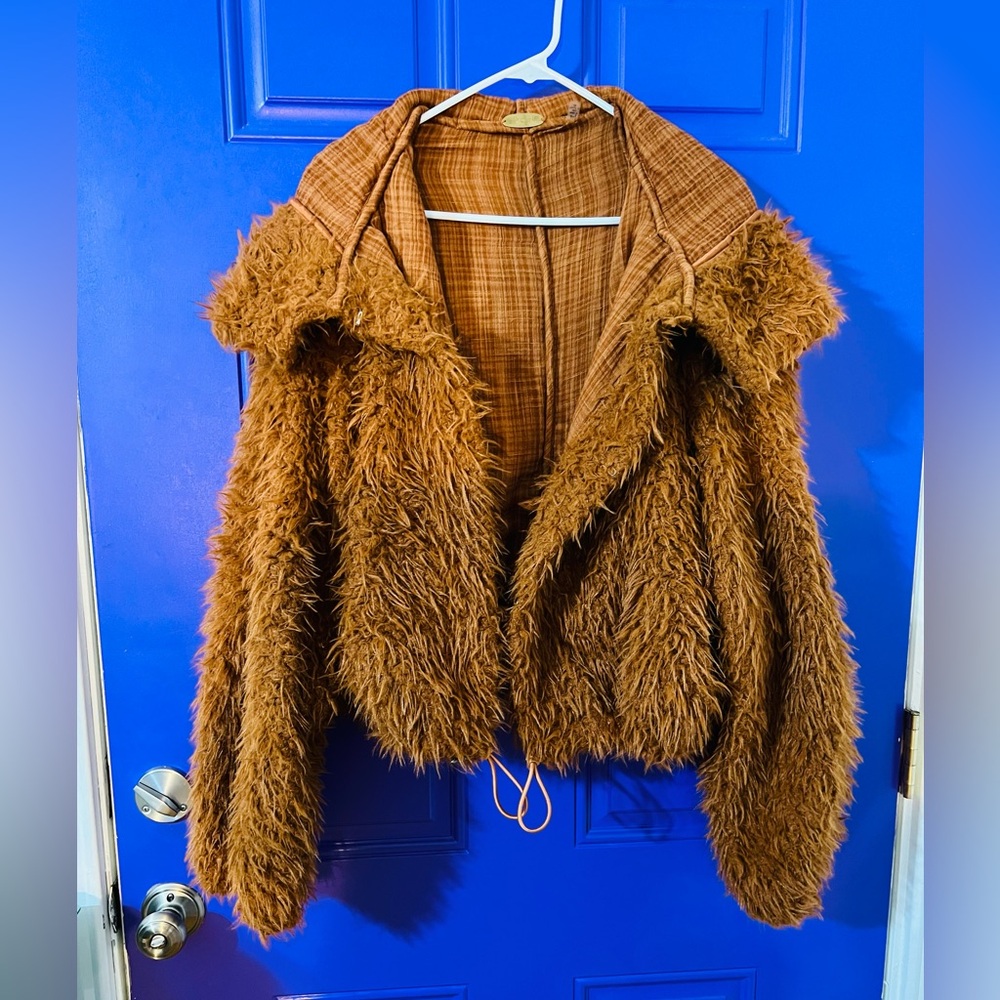 Free People One Cropped Fur Jacket